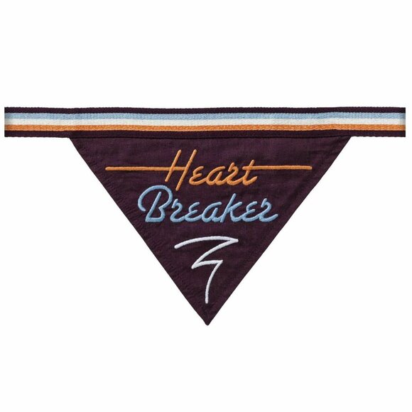 New! Embroidered Dog Bandana - Heartbreaker - Picture 1 of 3